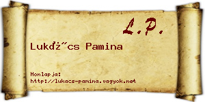 Lukács Pamina névjegykártya